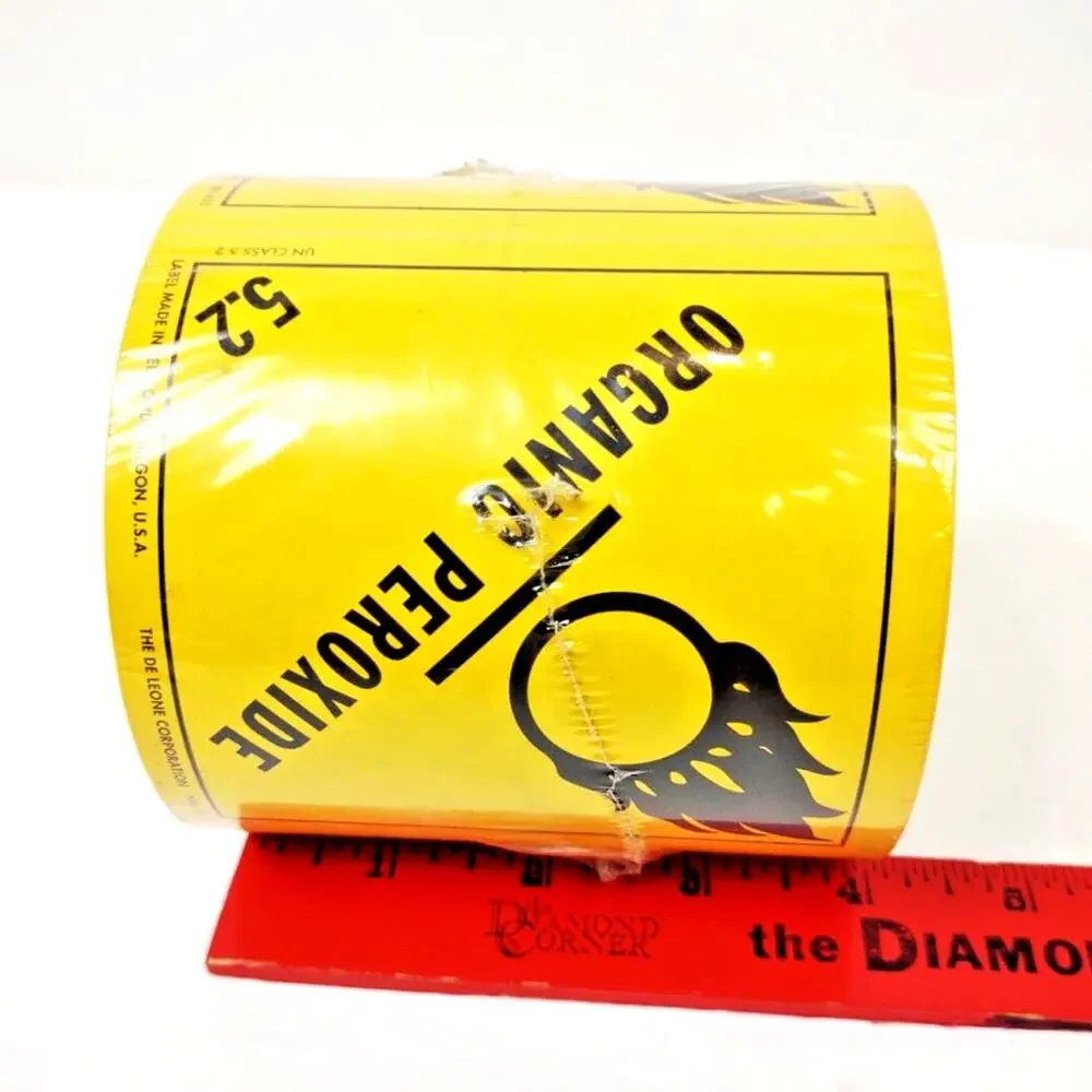 ORGANIC PEROXIDE Hazard Class 5.2 DOT Labels, 4